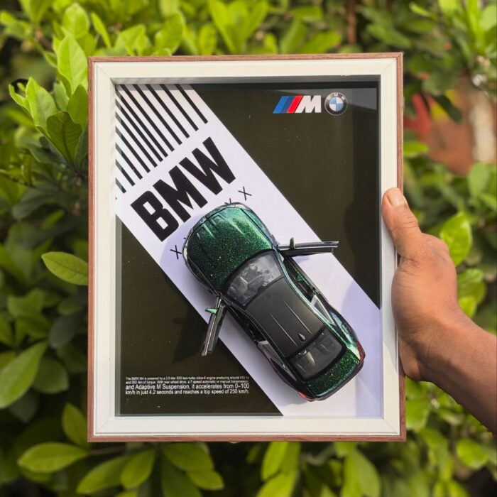 BMW M4 3D Car Frame – Premium Miniature Wall Decor | Gift for Car Lovers