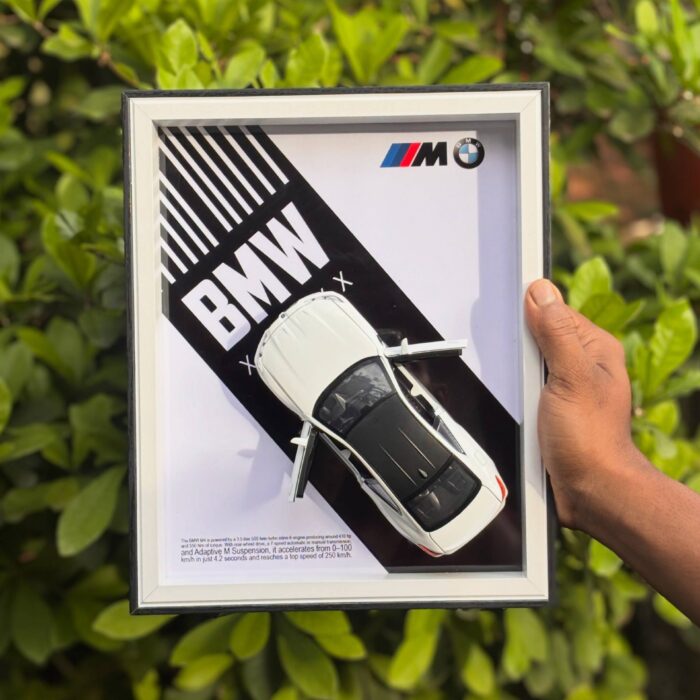 BMW M4 3D Car Frame – Premium Miniature Wall Decor | Gift for Car Lovers
